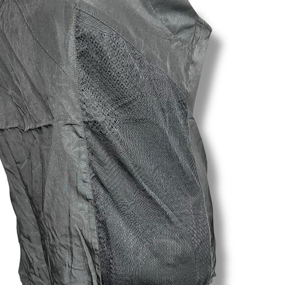 Mossimo Womens Camisole Tank Top Spaghetti Strap Lace Satin Black Large - Picture 7 of 9